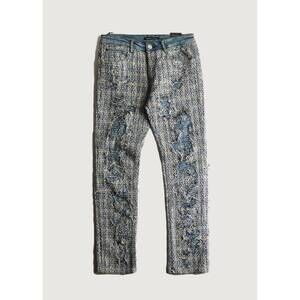 NEW EMBELLISH men's salvage denim jeans in blue